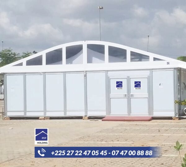 Installation de chapiteaux pour la CAN 2023 au STADE DE LA PAIX de BOUAKE